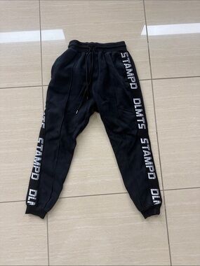 Stampd Black Sweatpants with White Side Logo